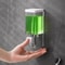 Wall Mounted Traceless Disinfectant Soap Dispenser Non Perforated Manual Press Transparent Bathroom 0
