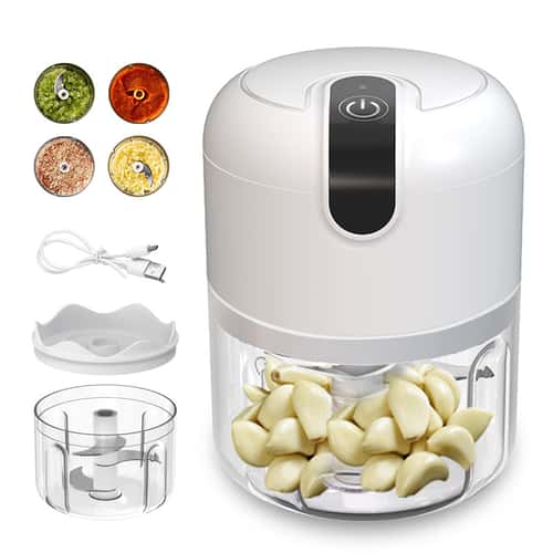 Mini Food Processor, Rechargeable Electric Garlic Chopper, Portable Kitchen Blender, Vegetable Chopper