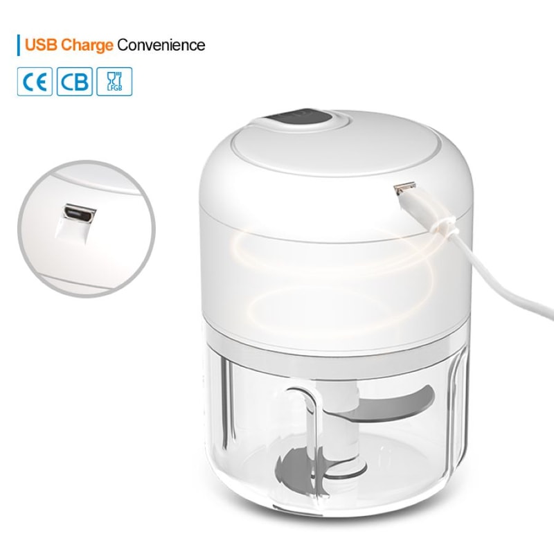 Mini Food Processor Rechargeable Electric Garlic Chopper Portable Kitchen Blender Vegetable Chopper 4