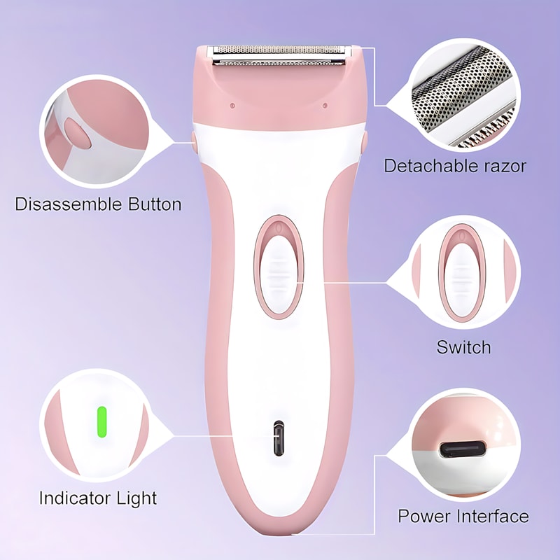 Rechargeable Women Body Trimmer Shaver Electric Razor For Arm Leg Bikini Line Groin Hair Removal K 4