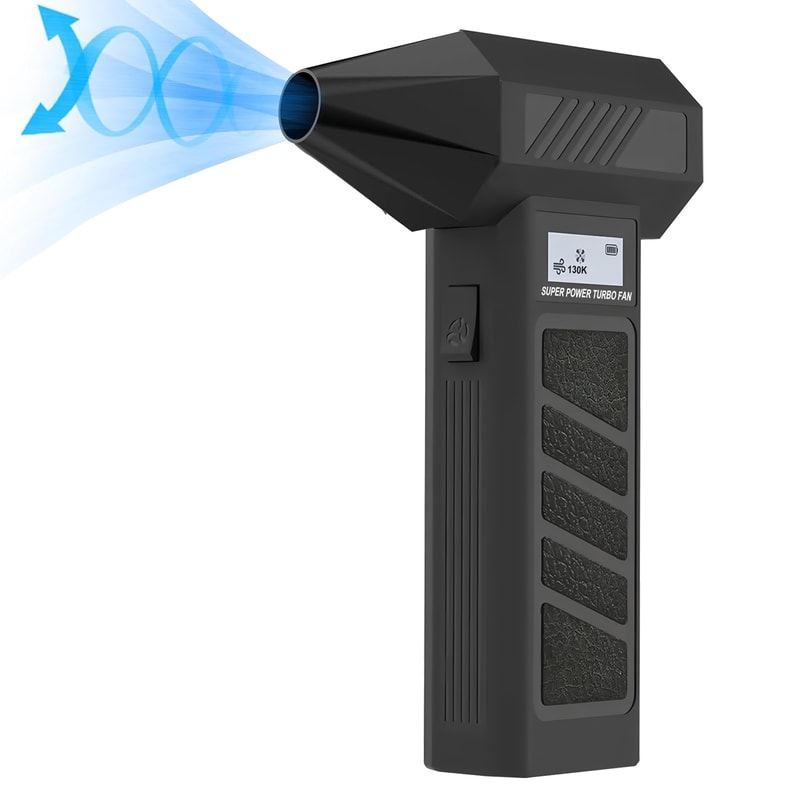 Electric Rechargeable Black Compressed Air Duster Cordless Air Blower For Keyboard Cleaning 3