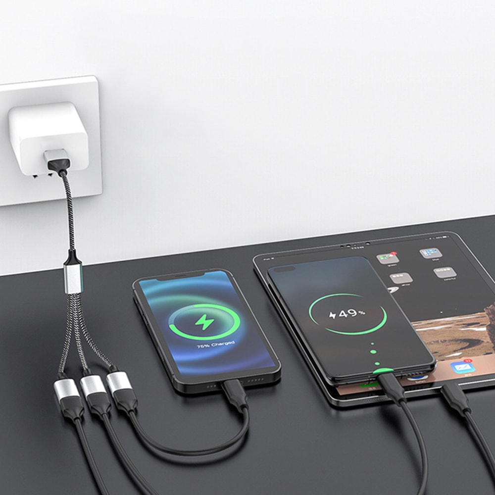 USB Cable Splitter HUB OTG Multiple Ports For Phone Charging Power Adapter Docking Station 1