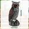 Waterproof Garden Fake Owl Deterrent, New Solar Owl Scare Bird Control, Emits Scary Sound and Eyes Light