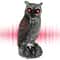 Waterproof Garden Fake Owl Deterrent, New Solar Owl Scare Bird Control, Emits Scary Sound and Eyes Light