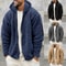 Casual Hooded Jacket For Men Autumn And Winter DoubleSided Fleece Coat 0