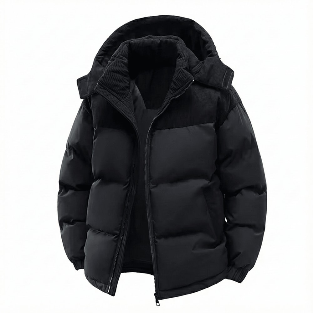 Casual Fashion Men Warm Outwear Autumn Winter Hooded Removable Windbreak Jacket Solid Parkas For Me 2