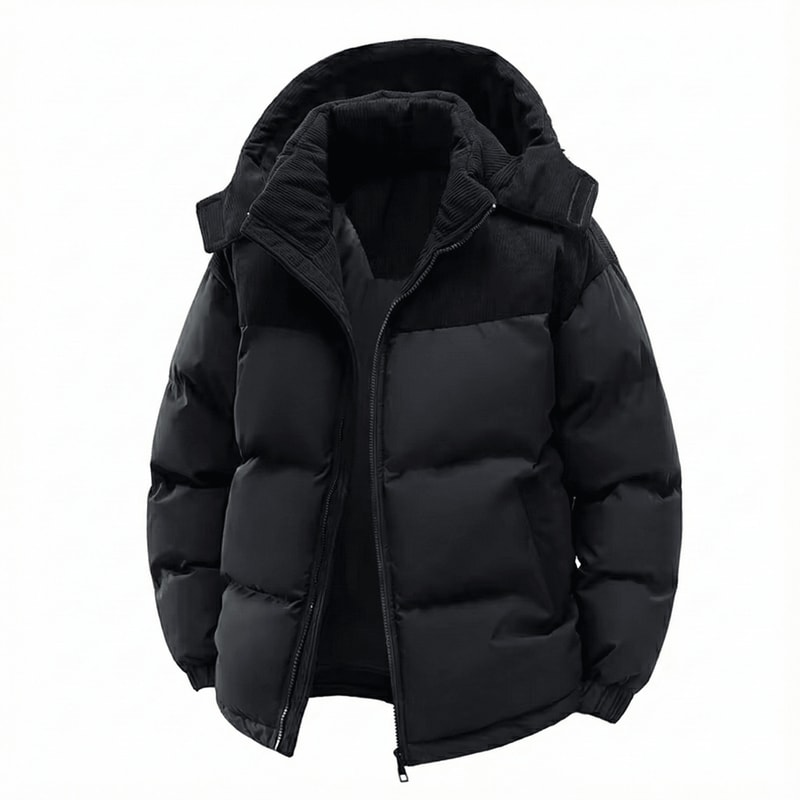 Casual Fashion Men Warm Outwear Autumn Winter Hooded Removable Windbreak Jacket Solid Parkas For Me 2