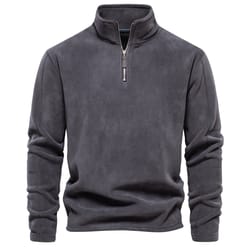 zipper neck pullover men's sweatshirt, soft shell men's jacket, brand quality thicken warm fleece jacket for men