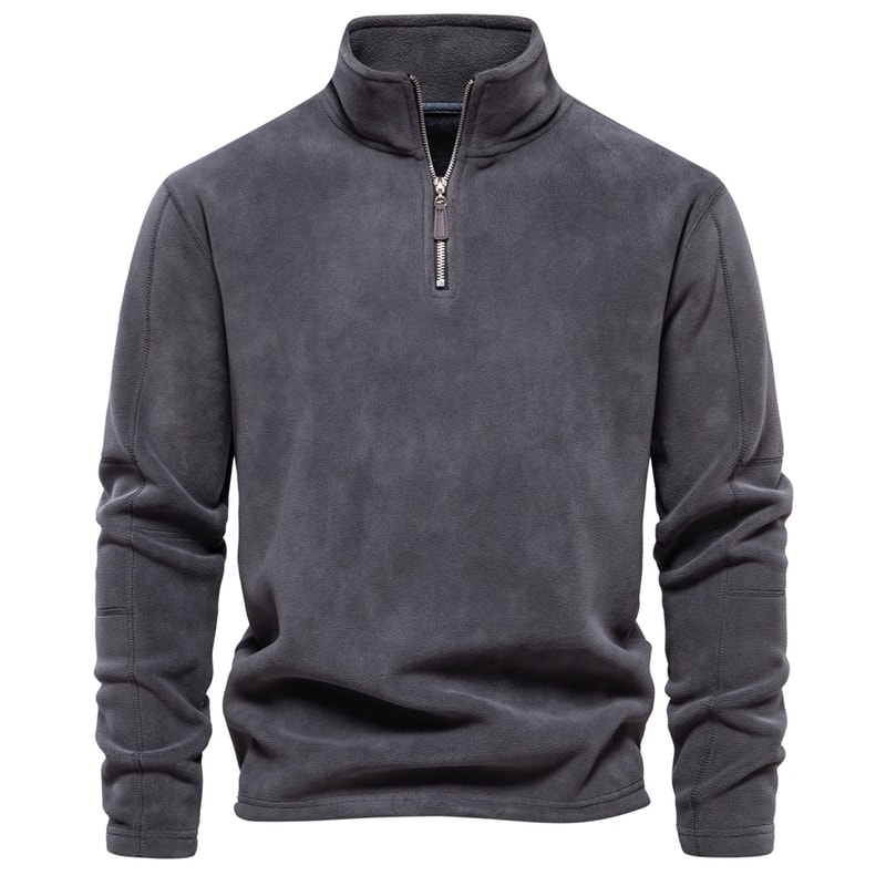 Zipper Neck Pullover Mens Sweatshirt Soft Shell Mens Jacket Brand Quality Thicken Warm Fleece Jacke