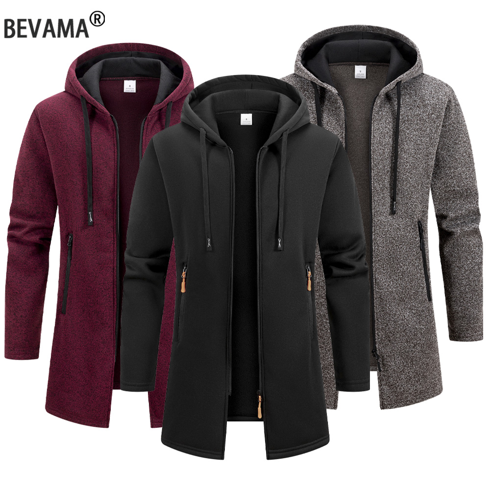 Zipper Hooded Oversize Winter Warm Jacket New Streetwear Mens Long Sleeve Sweatshirts For Men 0