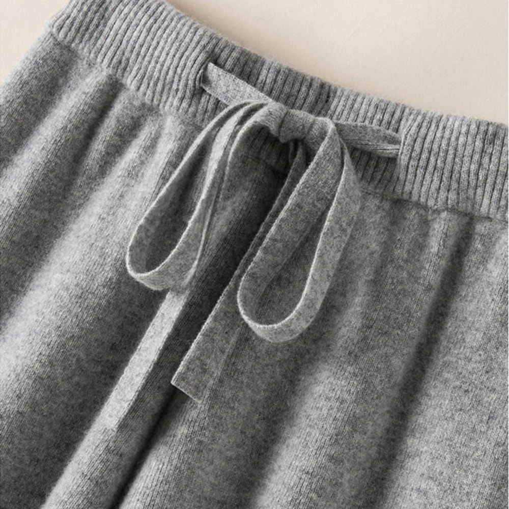 Soft Elastic High Waist Women Pants Thick Warm Knitted Casual Chic Korean Fashion AnkleLength 1