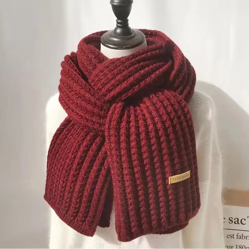 Cashmere Thick Chunky Knit Scarf For Winter Warmth Long And Warm Suitable For Travel And Office Use 7