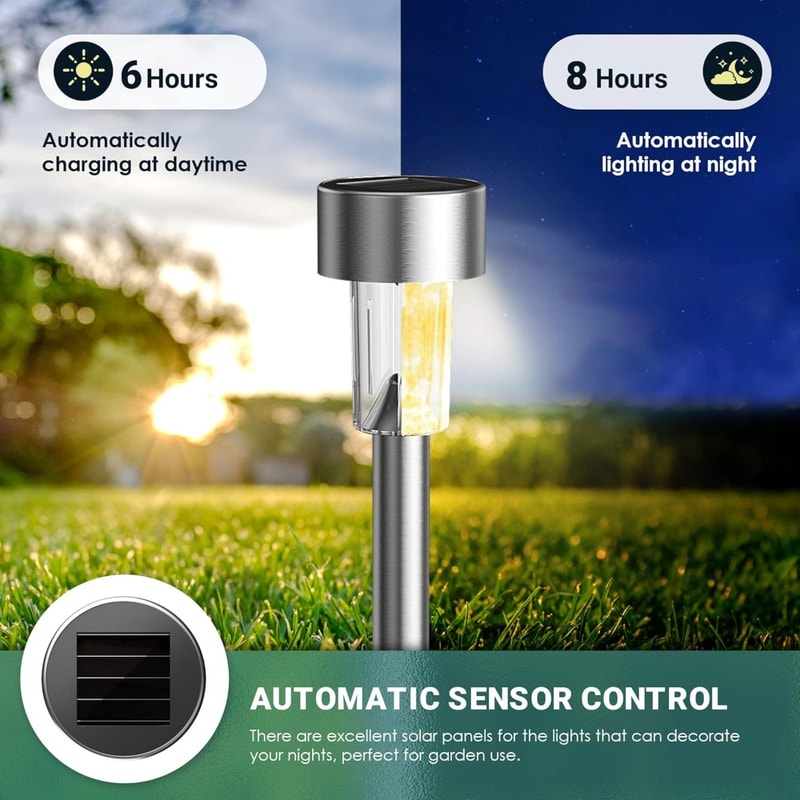 LED Light for Yard, Solar Powered Waterproof Landscape Path Solar Lights Outdoor Garden Lamp