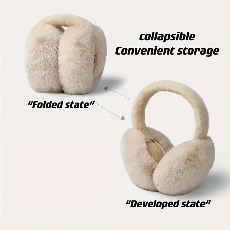 Winter Earmuffs For Women Men Solid Soft Plush Ear Keep Warmer Fashion Outdoor Earflap Protection 2