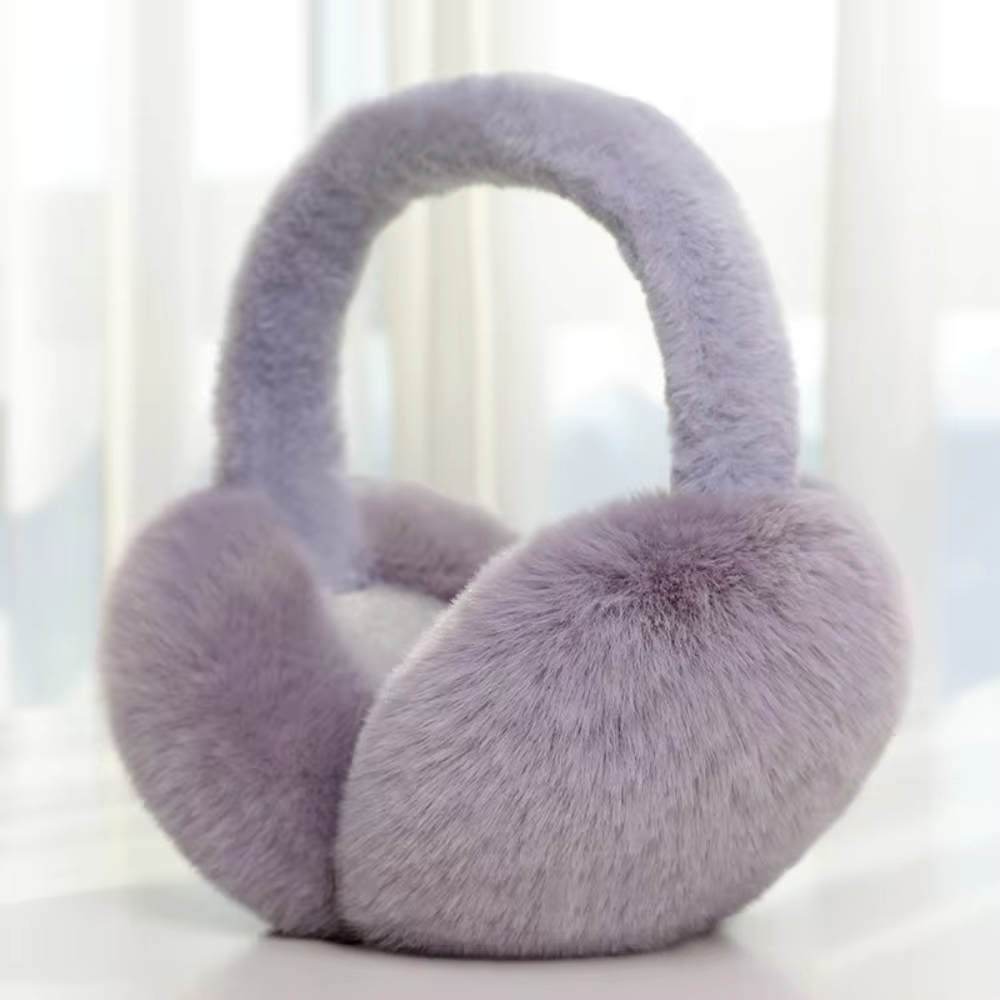 Winter Warm Earmuffs Solid Color Soft Plush Ear Warmer Fashion Ear Cover With Cold Protection Foldi 6