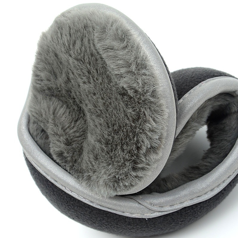 Foldable Winter Ear Warmers For Men Women Reflective Earmuffs With Reflective Tape For Winter Warm 5