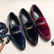 Men Casual Dress Shoes Luxury Design Suede Loafers Black Blue Red Monk Strap Shoes For Nightclub 3