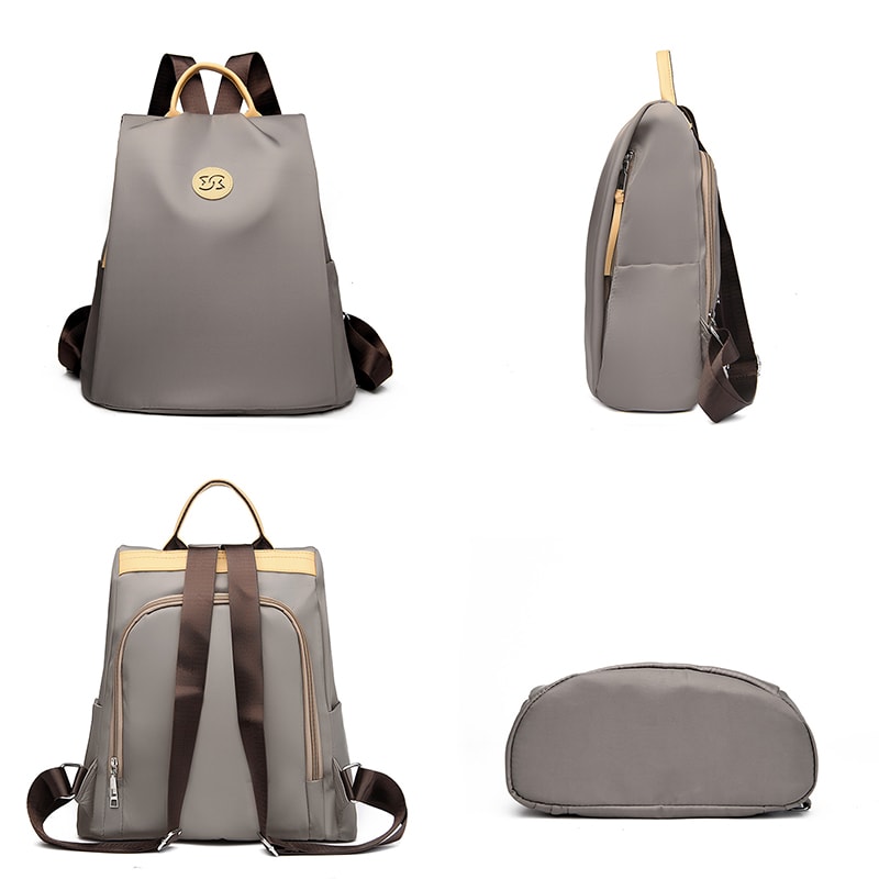 High Quality Solid AntiTheft Womens Backpacks Luxury Designer Nylon SchoolBag Fashion Travel Knapsa 1