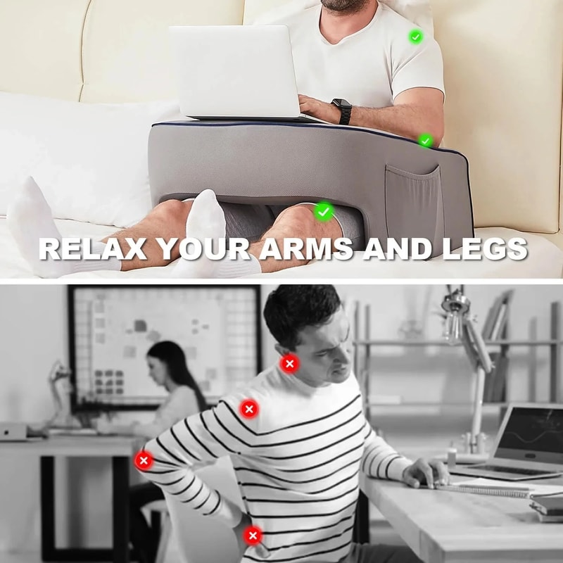 Reading Pillow For Bed Gaming Pillow For Lap Memory Foam Bed Rest Cushion For Relaxation And Workin 1