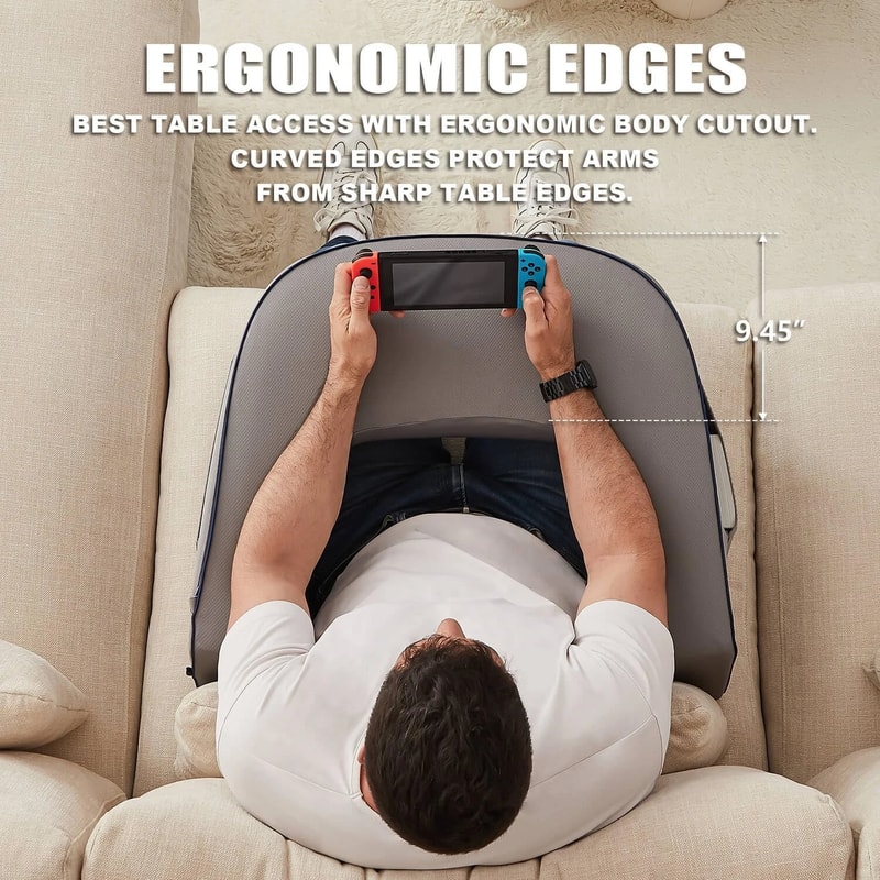 Reading Pillow For Bed Gaming Pillow For Lap Memory Foam Bed Rest Cushion For Relaxation And Workin 3