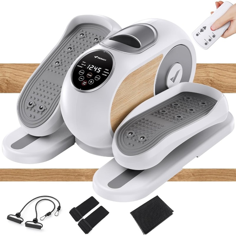 Quiet Portable Under Desk Elliptical For Seniors Leg Exerciser With Adjustable Speeds And Remote Co 0