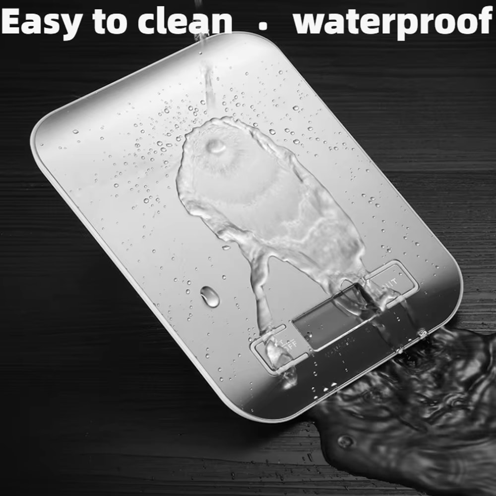 High Precision Multifunction Digital Kitchen Food Scale With LCD Display Stainless Steel Waterproof 1
