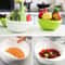 Washing Basket With Handle Plastic Colander Rice Bowl Drain Basket Fruit Bowl Kitchen Organizer 0