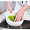 Washing Basket With Handle Plastic Colander Rice Bowl Drain Basket Fruit Bowl Kitchen Organizer 4