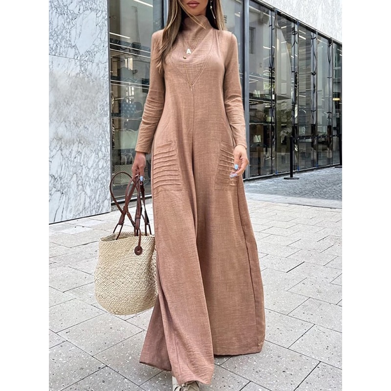 Elegant Modigirl Jumpsuits For Women High Waisted Long Pants Casual OnePiece Outfit With Long Sleev 4