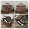 Crazy Horse Leather Business Travel Wash Toiletry Bag Mens Storage Cosmetics Handbag 1