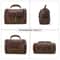 Crazy Horse Leather Business Travel Wash Toiletry Bag Mens Storage Cosmetics Handbag 3