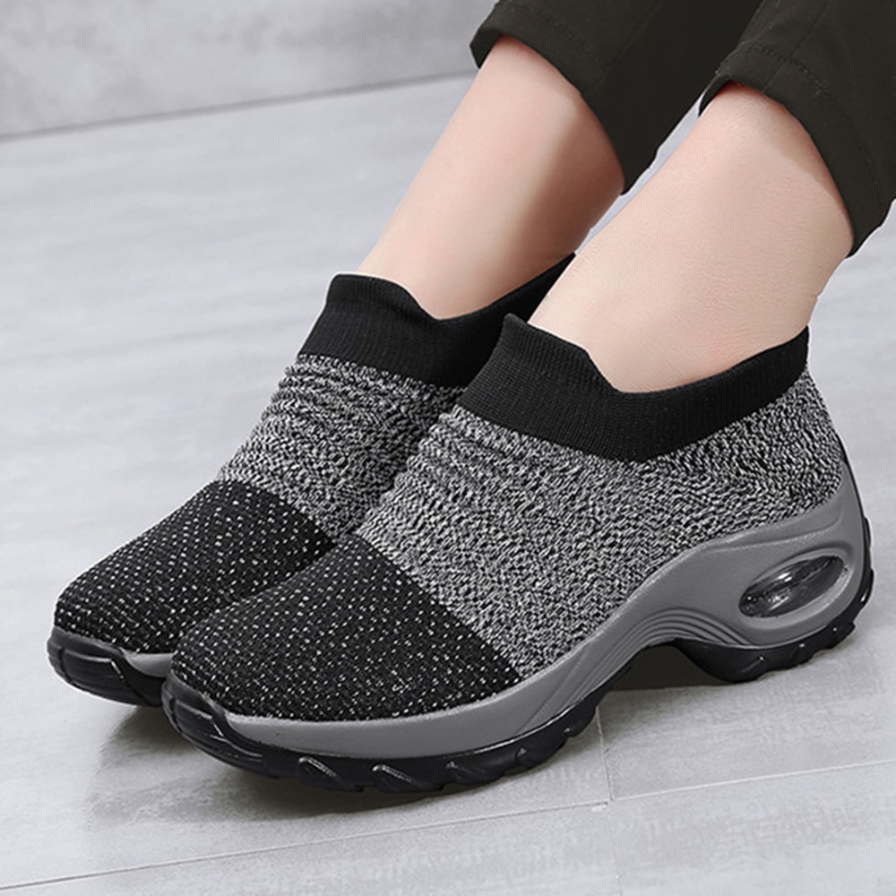 New Womens Casual Sneakers Slip On Platform Trainers Fashionable Ladies Shoes 2