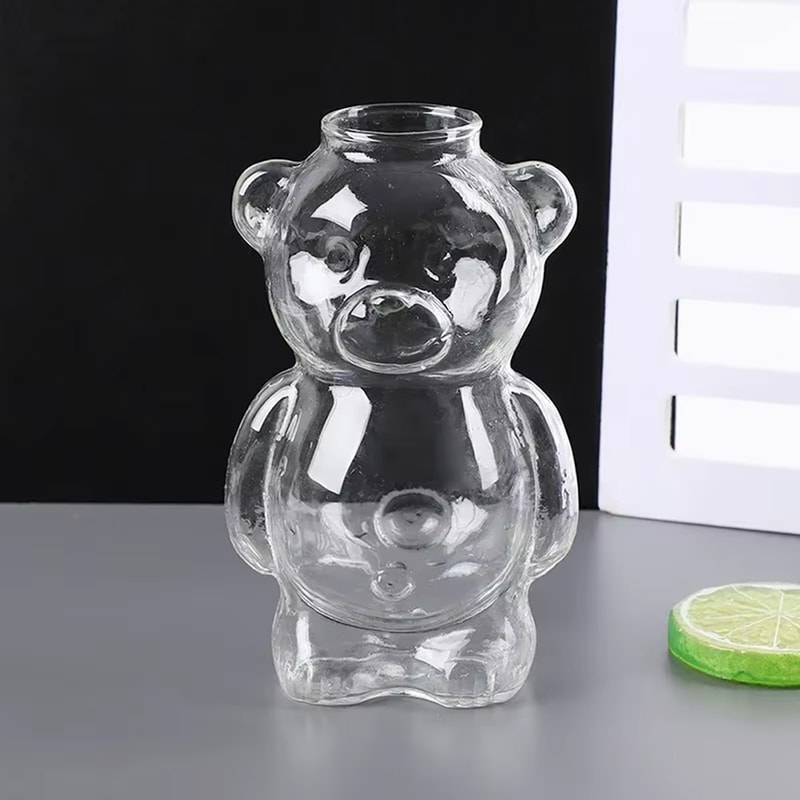 Creative Milk Coffee Water Cups Cartoon Bear Shaped Coffee Mug Cute Bear Mug Glass Cup With Straw T 5