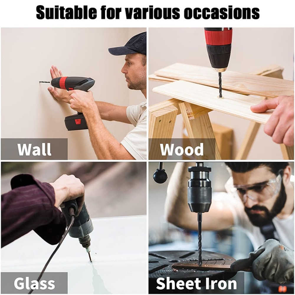 Concrete Drill Bit Kit For Glass Plastic Wood Brick Tungsten Carbide Hard Alloy Cross Drill Bits 4