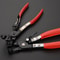 Car Water Pipe Hose Repair Tool, Tube Bundle Hoop Clamp Pliers, Flat Band Ring Pliers with Plastic Handle