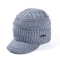 Stylish Unisex Warm Winter Hats, Add Fur Lined Soft Beanie Cap With Brim, Thick Knitted Hats For Men & Women