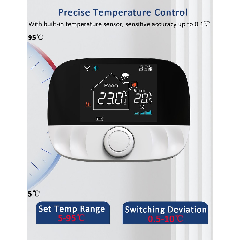 RF Wireless Thermostat Smart WiFi Floor Heating For Gas Boiler Tuya Temperature Controller Receiver 1