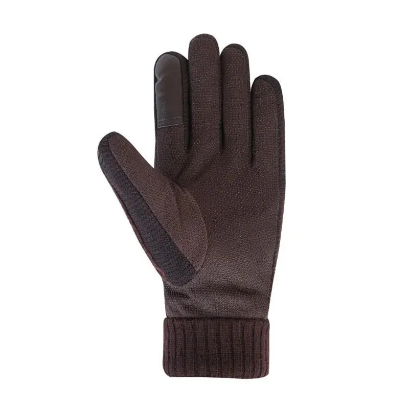 Mens Winter Gloves Cycling Motorcycle Leather Touch Screen Windproof Warm AntiSlip Insulation 2