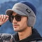 Fashionable Dad Hat With Ear Protection DualTone Knit Baseball Cap For Outdoor Activities Perfect C 1