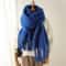 Warm Solid Pashmina Blanket Wraps For Women Cashmere Scarf With Big Tassel 13