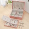 Jewelry Storage Organizer Doublelayer Wooden Jewelry Box With PU Leather Ring Box Jewelry Packaging 3