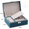 Jewelry Storage Organizer Doublelayer Wooden Jewelry Box With PU Leather Ring Box Jewelry Packaging 8