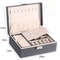 Jewelry Storage Organizer Doublelayer Wooden Jewelry Box With PU Leather Ring Box Jewelry Packaging 9