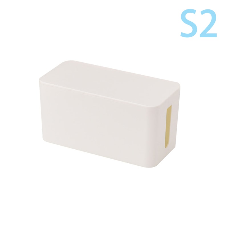 Dust Charger Socket Organizer, Cable Storage Box with Network Bin for Power Board Wire Management