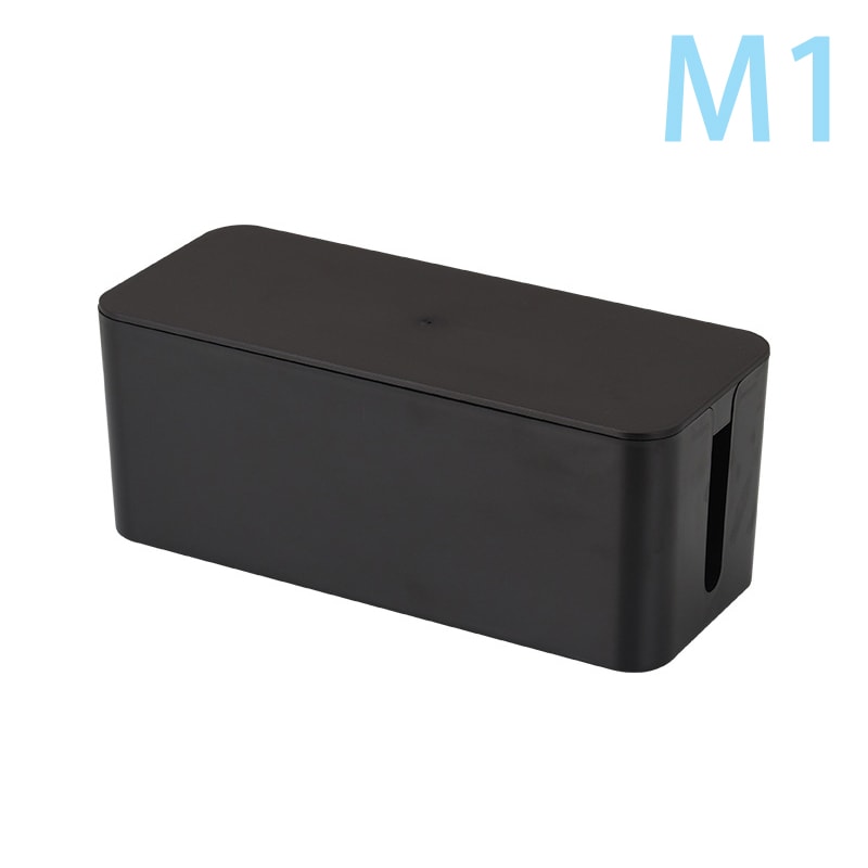 Dust Charger Socket Organizer, Cable Storage Box with Network Bin for Power Board Wire Management