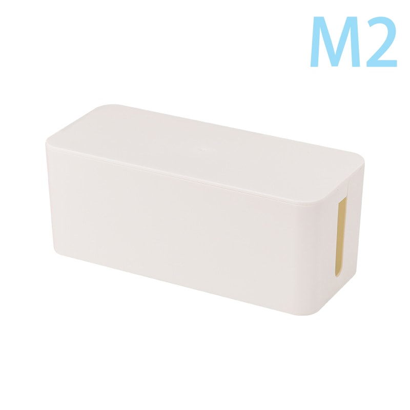 Dust Charger Socket Organizer, Cable Storage Box with Network Bin for Power Board Wire Management