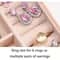 Travel Friendly Storage Box Pink Synthetic Leather Jewelry Box For Earrings Necklaces Rings 5