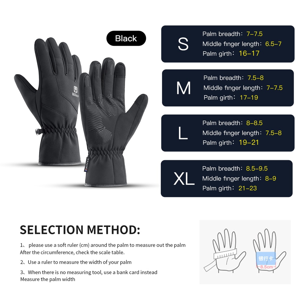 Warm Waterproof Winter Gloves For Men Windproof Touchscreen NonSlip Cycling Gloves 4