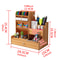 Wooden Pen Holder MultiScene Student Stationery Storage Shelf Drawer For Study Rooms And Offices 5