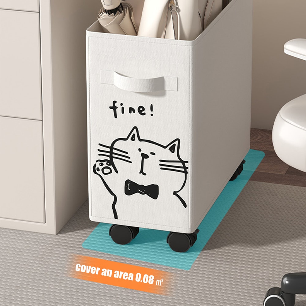 Foldable Office Organizer For Under Desk Rolling Storage Cart With Wheels Oxford Cloth Utility Shel 1